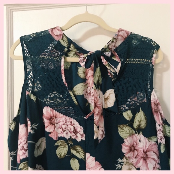 XHILARATION Floral Open Shoulder Dress - Picture 2 of 5